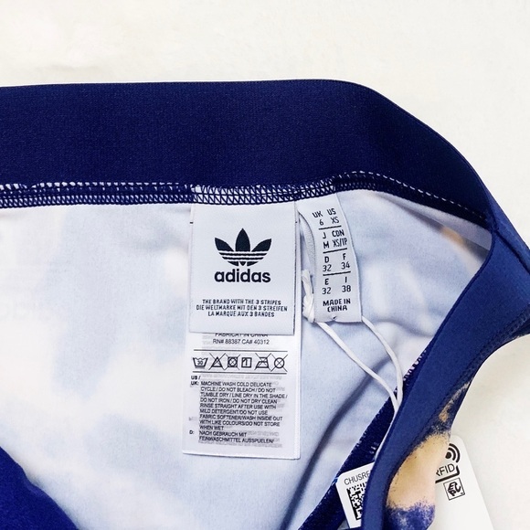 NWT Adidas Originals Swim Bottom Tie Dye Midnight Indigo - Picture 6 of 8